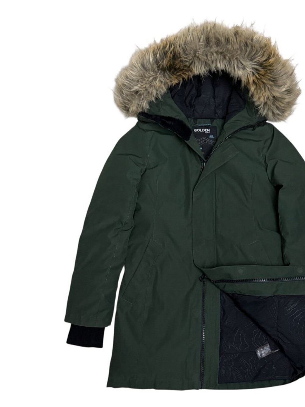 ARITZIA TNA GOLDEN Haven Parka Faux Fur GOOSE DOWN FILL Winter Puffer Coat XS
